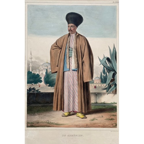 1949 - Louis Dupre (1789-1837), Original lithograph hand coloured with watercolour, Titled Un Armenien / An... 