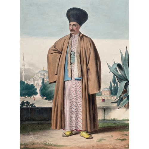 1949 - Louis Dupre (1789-1837), Original lithograph hand coloured with watercolour, Titled Un Armenien / An... 