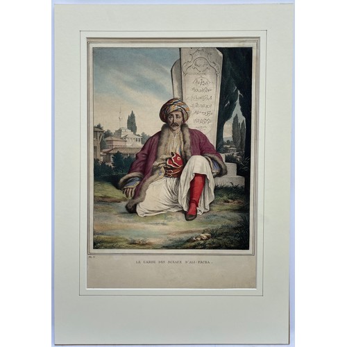 1952 - Louis Dupre (1789-1837), Original lithograph hand coloured with watercolour, Titled Le Garde des Sce... 