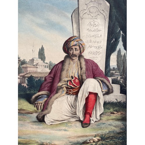 1952 - Louis Dupre (1789-1837), Original lithograph hand coloured with watercolour, Titled Le Garde des Sce... 