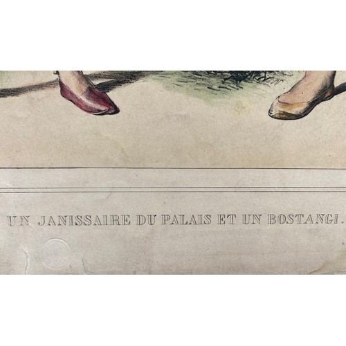 1954 - Louis Dupre (1789-1837), Original lithograph hand coloured with watercolour, Titled Un Janissaire du... 