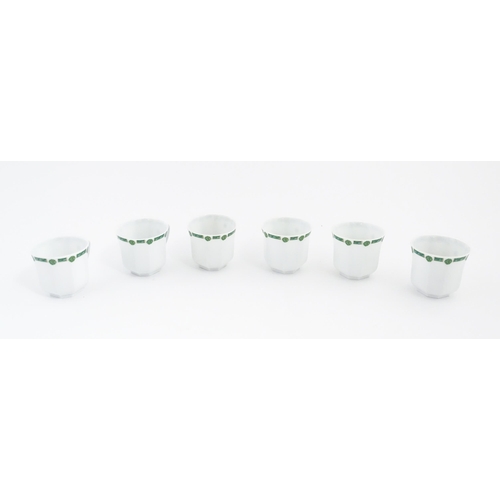 113 - A quantity of French Limoges Philippe Deshoulieres tea / coffee wares comprising six cups and saucer... 