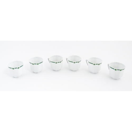 113 - A quantity of French Limoges Philippe Deshoulieres tea / coffee wares comprising six cups and saucer... 