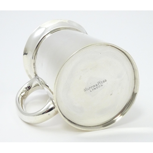 315 - A silver Christening mug hallmarked Sheffield 1906, maker Mappin & Webb. Approx. 3 1/2