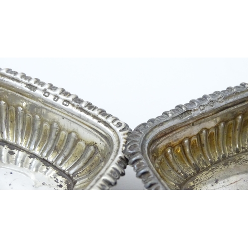 339 - A pair of Victorian silver salts hallmarked Birmingham 1899, maker Hilliard & Thomason. Approx. 2 1/... 