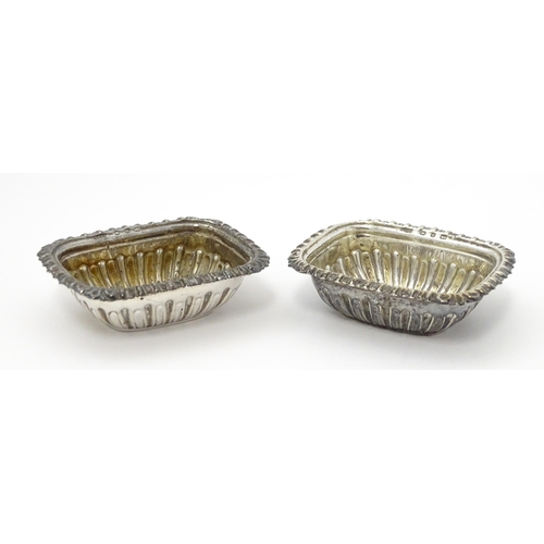 339 - A pair of Victorian silver salts hallmarked Birmingham 1899, maker Hilliard & Thomason. Approx. 2 1/... 