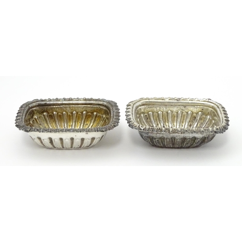 339 - A pair of Victorian silver salts hallmarked Birmingham 1899, maker Hilliard & Thomason. Approx. 2 1/... 