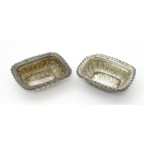 339 - A pair of Victorian silver salts hallmarked Birmingham 1899, maker Hilliard & Thomason. Approx. 2 1/... 