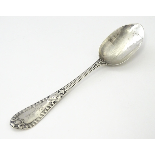 264 - A Victorian Scottish silver spoon hallmarked Glasgow 1872, maker Wilson & Sharp. Approx. 5 3/4