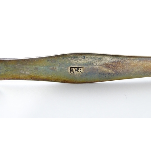 271 - Geo III silver sugar tongs with bright cut decoration, London c1778 maker Hester Bateman. Together w... 