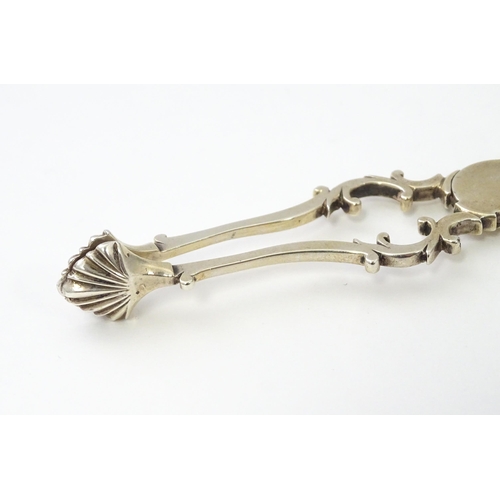 271 - Geo III silver sugar tongs with bright cut decoration, London c1778 maker Hester Bateman. Together w... 