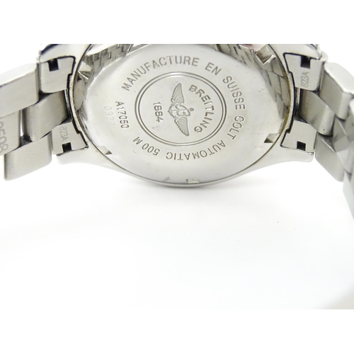 745 - A Breitling Colt Ocean automatic wristwatch, ref. A17050, the signed dial having silver tone alterna... 