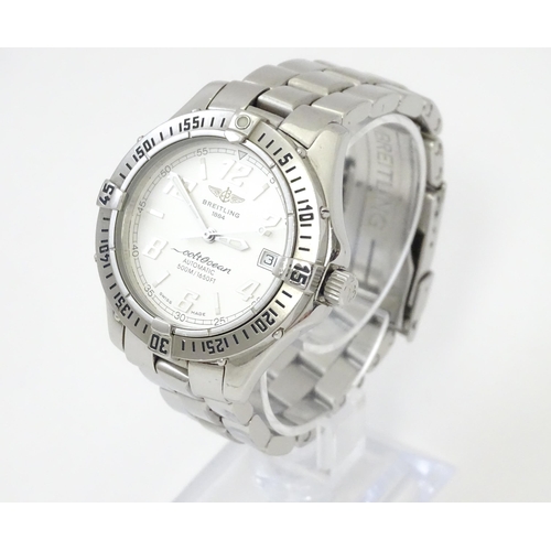 745 - A Breitling Colt Ocean automatic wristwatch, ref. A17050, the signed dial having silver tone alterna... 