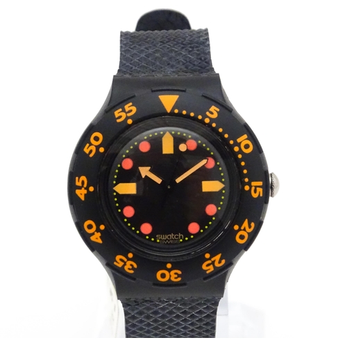 755 - A Swatch Barrier Reef Scuba 200 wristwatch. Watch case approx. 1 1/2