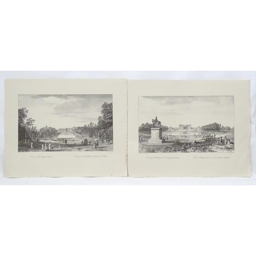 956 - Stowe Gardens, Buckinghamshire: A quantity of prints after Jacques Rigaud and Bernard Baron to inclu... 