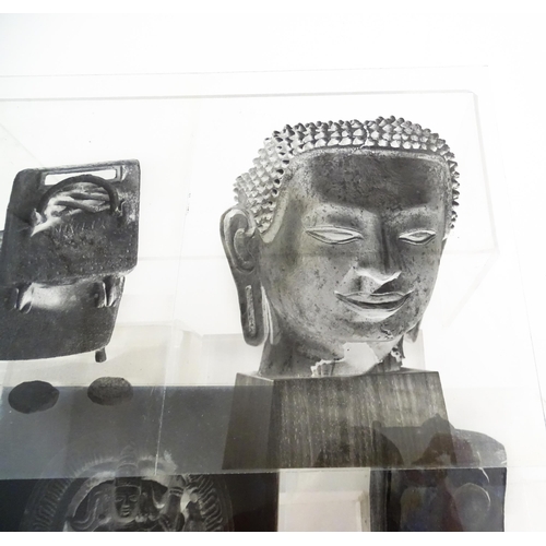 975 - A quantity of assorted plate glass negatives depicting various ancient artefacts / sculptures, etc. ... 