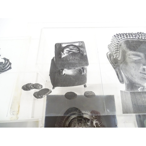 975 - A quantity of assorted plate glass negatives depicting various ancient artefacts / sculptures, etc. ... 