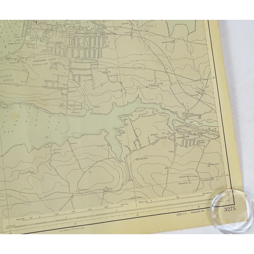 983 - Maps: Three mid 20thC Hydrographic Office maritime navigational charts for Wales - South Coast, comp... 