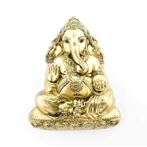 1036 - A silver gilt model of Ganesha. With box and certificate of authenticity. Model approx. 2