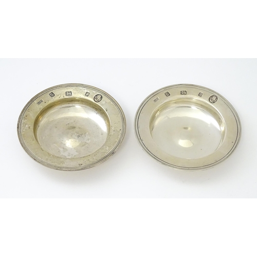 235 - A pair of miniature silver Armada dishes.  Hallmarked London 1953 with Jubilee mark. Maker Carringto... 