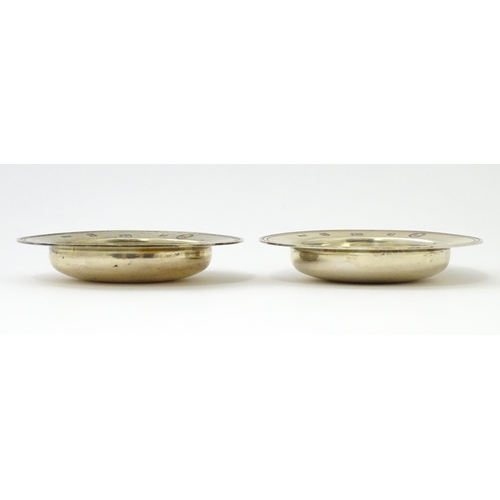 235 - A pair of miniature silver Armada dishes.  Hallmarked London 1953 with Jubilee mark. Maker Carringto... 