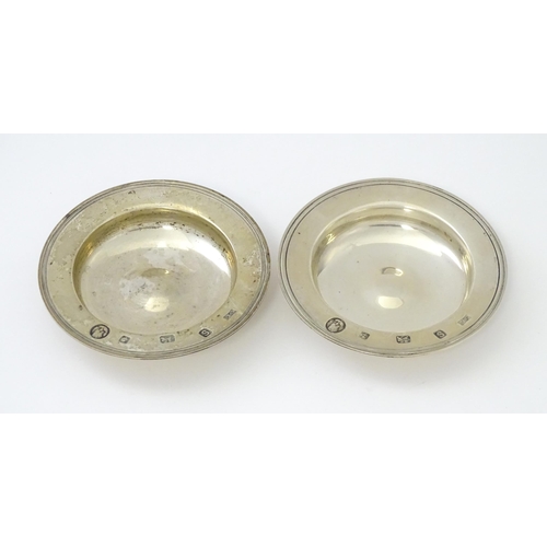 235 - A pair of miniature silver Armada dishes.  Hallmarked London 1953 with Jubilee mark. Maker Carringto... 