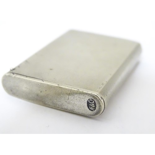 1252 - An early 20thC silver plate sweetheart vesta case engraved A 'match' for you any time. Approx. 1 1/2... 