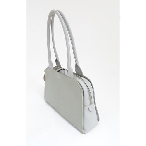 1398 - Vintage fashion / clothing: A grey Radley Millbank leather handbag with original dust bag. Width app... 