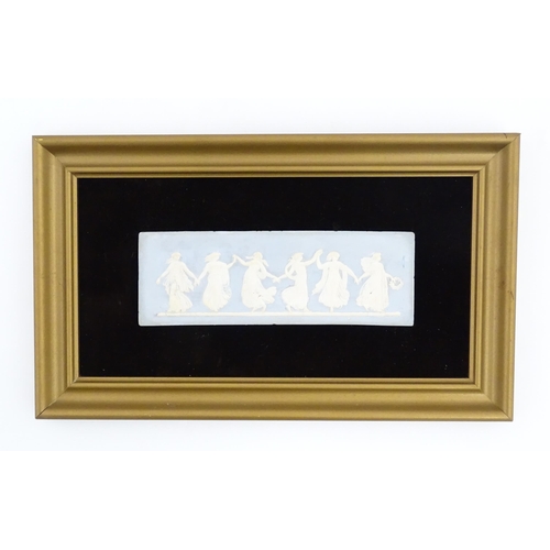 120 - A Wedgwood jasperware Dancing Hours plaque. Plaque approx. 7 1/4