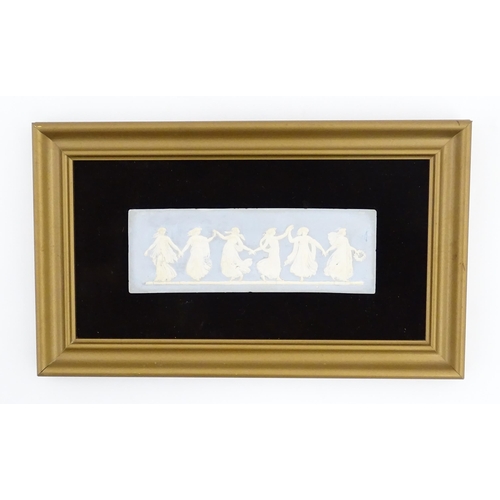 120 - A Wedgwood jasperware Dancing Hours plaque. Plaque approx. 7 1/4