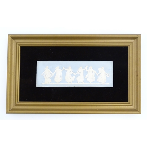 120 - A Wedgwood jasperware Dancing Hours plaque. Plaque approx. 7 1/4