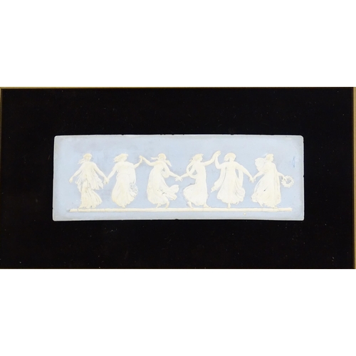 120 - A Wedgwood jasperware Dancing Hours plaque. Plaque approx. 7 1/4