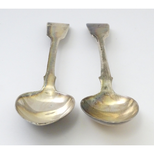 286 - Two 19thC silver fiddle pattern tablespoons. One Hallmarked London 1833 maker Jonathan Hayne and one... 