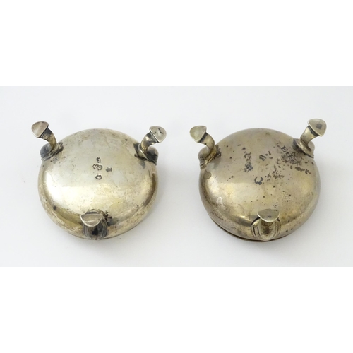 340 - Two Geo II silver salts. One hallmarked London 1748 maker David Hennell. The other hallmarked London... 