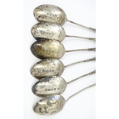 359 - A set of six Victorian silver Albany pattern teaspoons hallmarked Sheffield 1897 maker James Deakin ... 