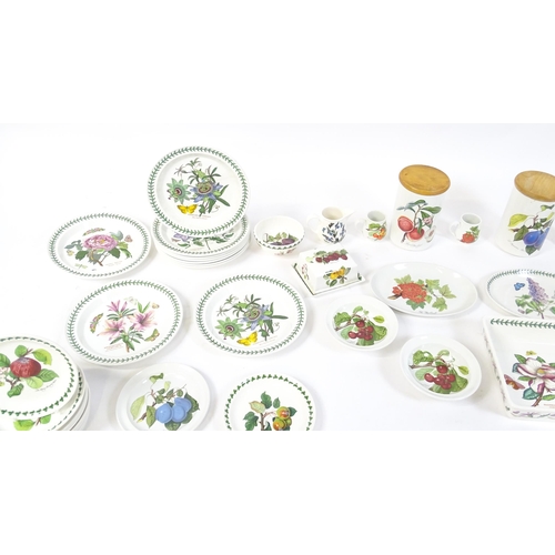 145 - A quantity of Portmeirion dinner wares to include plates, serving dishes, bowls, butter dish and cov... 