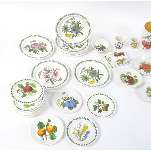 145 - A quantity of Portmeirion dinner wares to include plates, serving dishes, bowls, butter dish and cov... 