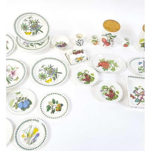 145 - A quantity of Portmeirion dinner wares to include plates, serving dishes, bowls, butter dish and cov... 