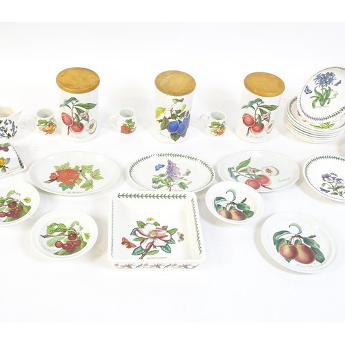 145 - A quantity of Portmeirion dinner wares to include plates, serving dishes, bowls, butter dish and cov... 