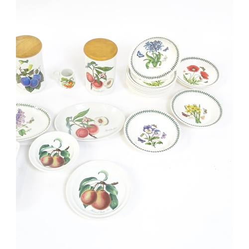 145 - A quantity of Portmeirion dinner wares to include plates, serving dishes, bowls, butter dish and cov... 