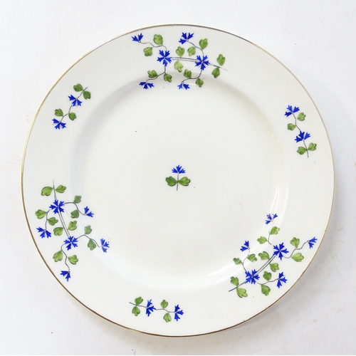 147 - A large quantity of Minton dinner wares in the Cornflower pattern to include, plates, soup dishes, s... 