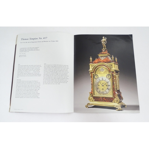 933 - Clock / Horology Interest Books: Two books on the subject of Thomas Tompion comprising Thomas Tompio... 