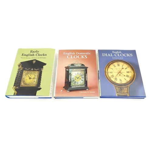 945 - Clock / Horology Interest Books: Three reference books on the subject of English clocks comprising E... 