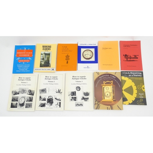 955 - Clock / Horology Interest Books: A quantity of assorted reference books on the subject of clock rest... 