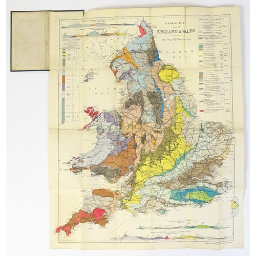 980 - Map: A c1890 map of England and Wales, entitled 'Bacon's New Geological Map of England & Wales', sec... 