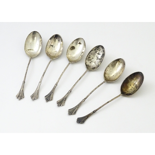 359 - A set of six Victorian silver Albany pattern teaspoons hallmarked Sheffield 1897 maker James Deakin ... 