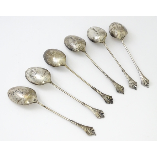 359 - A set of six Victorian silver Albany pattern teaspoons hallmarked Sheffield 1897 maker James Deakin ... 