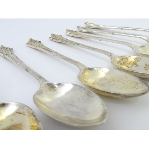 444 - A set of twelve silver Albany pattern teaspoons, hallmarked London 1961, maker C J Vander Ltd. - App... 