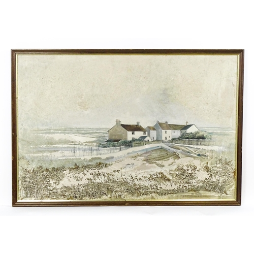 1860 - Mike Haworth, 20th century, Mixed media on board, A winter landscape with a view of a village. Signe... 