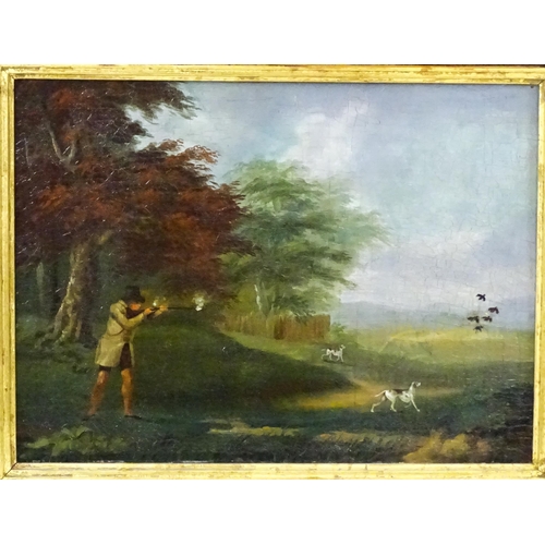 1878 - Manner of Philip Reinagle, 19th century, Oil on board, The Shoot, A landscape scene with country gen... 